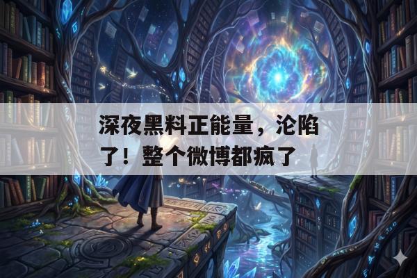 深夜黑料正能量，沦陷了！整个微博都疯了