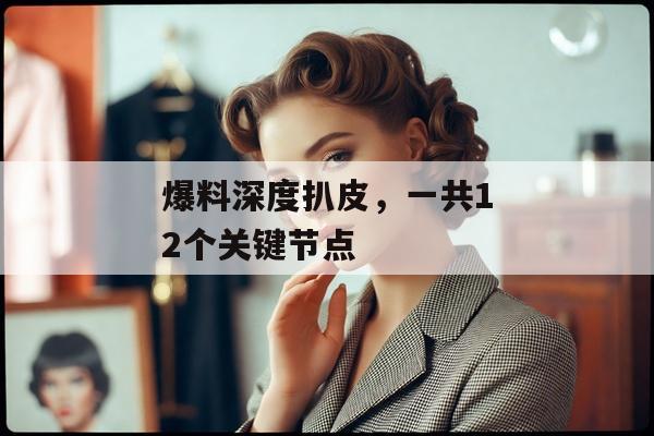 爆料深度扒皮，一共12个关键节点